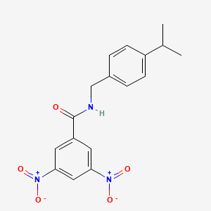 Benzamide, N-[[4-(1-methylethyl)phenyl]methyl]-3,5-dinitro-