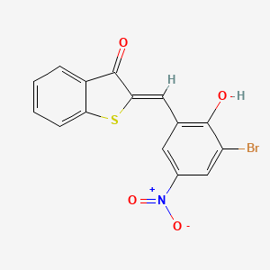 molecular formula C15H8BrNO4S B11557975 2-(3-Bromo-2-hydroxy-5-nitrobenzylidene)benzo[b]thiophen-3(2H)-one 