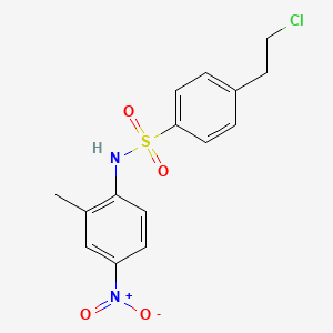 molecular formula C15H15ClN2O4S B11557984 4-(2-chloroethyl)-N-(2-methyl-4-nitrophenyl)benzenesulfonamide 