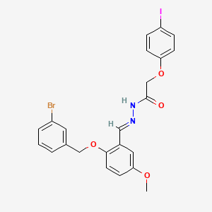 N'-[(E)-{2-[(3-bromobenzyl)oxy]-5-methoxyphenyl}methylidene]-2-(4-iodophenoxy)acetohydrazide