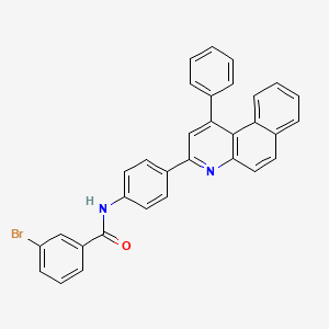 3-bromo-N-[4-(1-phenylbenzo[f]quinolin-3-yl)phenyl]benzamide