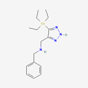 1-phenyl-N-{[4-(triethylgermanyl)-1H-1,2,3-triazol-5-yl]methyl}methanamine