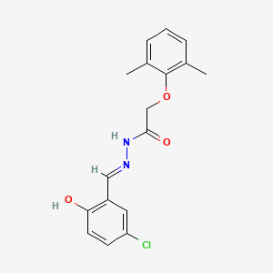 N'-[(E)-(5-chloro-2-hydroxyphenyl)methylidene]-2-(2,6-dimethylphenoxy)acetohydrazide