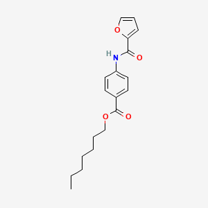 molecular formula C19H23NO4 B11558080 Heptyl 4-[(furan-2-ylcarbonyl)amino]benzoate 