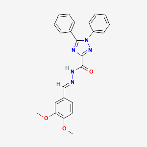 N'-[(E)-(3,4-dimethoxyphenyl)methylidene]-1,5-diphenyl-1H-1,2,4-triazole-3-carbohydrazide