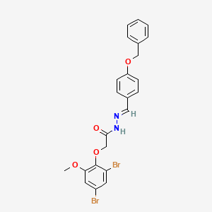 N'-[(E)-[4-(Benzyloxy)phenyl]methylidene]-2-(2,4-dibromo-6-methoxyphenoxy)acetohydrazide