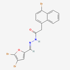 2-(4-bromonaphthalen-1-yl)-N'-[(E)-(4,5-dibromofuran-2-yl)methylidene]acetohydrazide