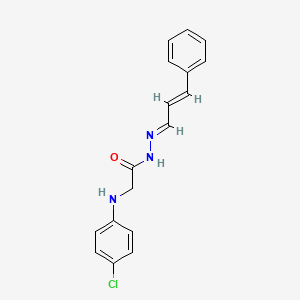 2-[(4-Chlorophenyl)amino]-N'-[(1E,2E)-3-phenylprop-2-EN-1-ylidene]acetohydrazide