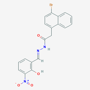 2-(4-bromonaphthalen-1-yl)-N'-[(E)-(2-hydroxy-3-nitrophenyl)methylidene]acetohydrazide