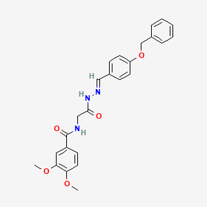 N-(2-(2-(4-(Benzyloxy)benzylidene)hydrazino)-2-oxoethyl)-3,4-dimethoxybenzamide