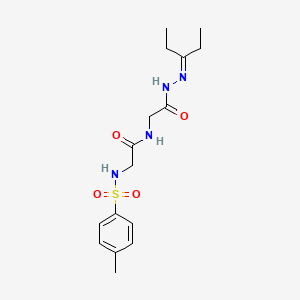 2-(4-Methylbenzenesulfonamido)-N-{[N'-(pentan-3-ylidene)hydrazinecarbonyl]methyl}acetamide