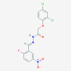 2-(2,4-dichlorophenoxy)-N'-[(E)-(2-fluoro-5-nitrophenyl)methylidene]acetohydrazide