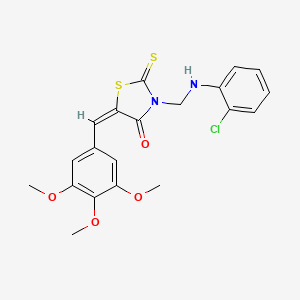 (5E)-3-{[(2-chlorophenyl)amino]methyl}-2-thioxo-5-(3,4,5-trimethoxybenzylidene)-1,3-thiazolidin-4-one