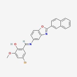 4-bromo-2-methoxy-6-[(E)-{[2-(naphthalen-2-yl)-1,3-benzoxazol-5-yl]imino}methyl]phenol