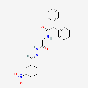 N-({N'-[(E)-(3-Nitrophenyl)methylidene]hydrazinecarbonyl}methyl)-2,2-diphenylacetamide