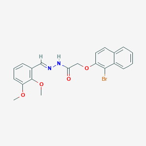 2-[(1-bromonaphthalen-2-yl)oxy]-N'-[(E)-(2,3-dimethoxyphenyl)methylidene]acetohydrazide