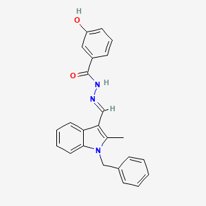 N'-[(E)-(1-benzyl-2-methyl-1H-indol-3-yl)methylidene]-3-hydroxybenzohydrazide