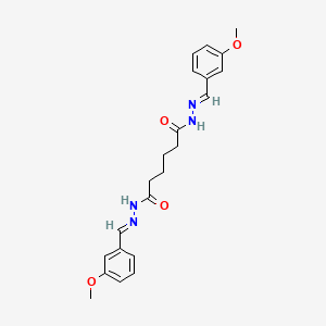 N'~1~,N'~6~-bis[(E)-(3-methoxyphenyl)methylidene]hexanedihydrazide