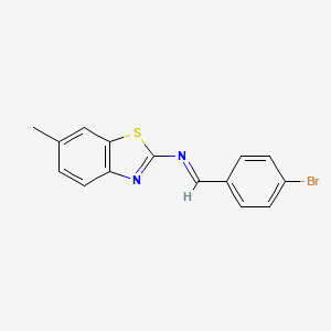 N-[(E)-(4-bromophenyl)methylidene]-6-methyl-1,3-benzothiazol-2-amine