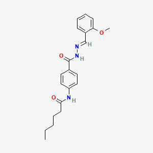 N-(4-{[(2E)-2-(2-methoxybenzylidene)hydrazinyl]carbonyl}phenyl)hexanamide