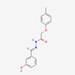 molecular formula C16H16N2O3 B11558274 N'-[(E)-(3-hydroxyphenyl)methylidene]-2-(4-methylphenoxy)acetohydrazide 