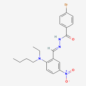 4-bromo-N'-[(E)-{2-[butyl(ethyl)amino]-5-nitrophenyl}methylidene]benzohydrazide