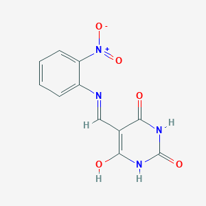 5-[(2-Nitroanilino)methylidene]-1,3-diazinane-2,4,6-trione