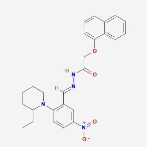 N'-[(E)-[2-(2-Ethylpiperidin-1-YL)-5-nitrophenyl]methylidene]-2-(naphthalen-1-yloxy)acetohydrazide