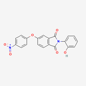 molecular formula C20H12N2O6 B11558296 2-(2-hydroxyphenyl)-5-(4-nitrophenoxy)-1H-isoindole-1,3(2H)-dione 