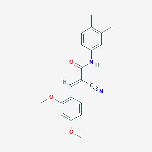 (2E)-2-cyano-3-(2,4-dimethoxyphenyl)-N-(3,4-dimethylphenyl)prop-2-enamide