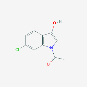 molecular formula C10H8ClNO2 B115583 1-(6-Chloro-3-hydroxyindol-1-yl)ethanone CAS No. 149231-54-9