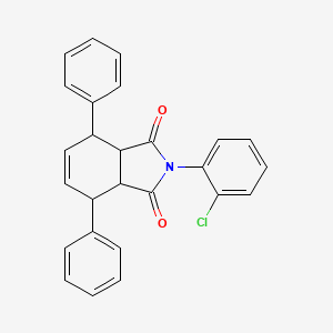 2-(2-chlorophenyl)-4,7-diphenyl-3a,4,7,7a-tetrahydro-1H-isoindole-1,3(2H)-dione