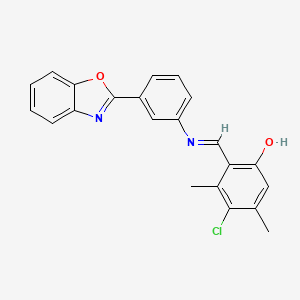 2-[(E)-{[3-(1,3-benzoxazol-2-yl)phenyl]imino}methyl]-4-chloro-3,5-dimethylphenol