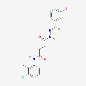 molecular formula C18H17ClIN3O2 B11558333 N-(3-chloro-2-methylphenyl)-4-[(2E)-2-(3-iodobenzylidene)hydrazinyl]-4-oxobutanamide 