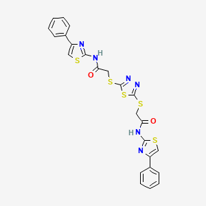 2,2'-(1,3,4-thiadiazole-2,5-diyldisulfanediyl)bis[N-(4-phenyl-1,3-thiazol-2-yl)acetamide]