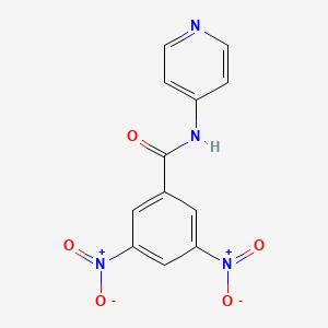 molecular formula C12H8N4O5 B11558351 3,5-dinitro-N-(pyridin-4-yl)benzamide 