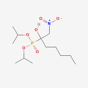 molecular formula C13H28NO6P B11558396 Dipropan-2-yl (2-hydroxy-1-nitroheptan-2-yl)phosphonate 