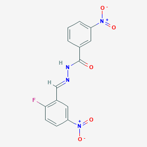 N'-[(E)-(2-fluoro-5-nitrophenyl)methylidene]-3-nitrobenzohydrazide