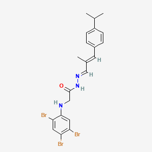 N'-[(1E,2E)-2-Methyl-3-[4-(propan-2-YL)phenyl]prop-2-EN-1-ylidene]-2-[(2,4,5-tribromophenyl)amino]acetohydrazide