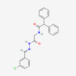 N-({N'-[(E)-(3-Chlorophenyl)methylidene]hydrazinecarbonyl}methyl)-2,2-diphenylacetamide