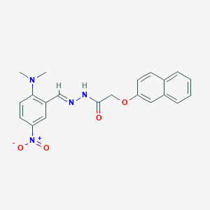 N'-[(E)-[2-(Dimethylamino)-5-nitrophenyl]methylidene]-2-(naphthalen-2-yloxy)acetohydrazide