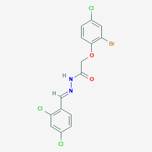 2-(2-bromo-4-chlorophenoxy)-N'-[(E)-(2,4-dichlorophenyl)methylidene]acetohydrazide