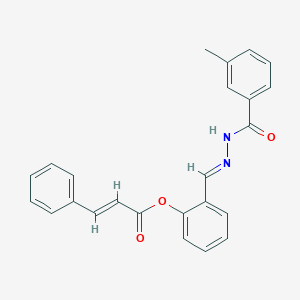 2-[(E)-{2-[(3-methylphenyl)carbonyl]hydrazinylidene}methyl]phenyl (2E)-3-phenylprop-2-enoate