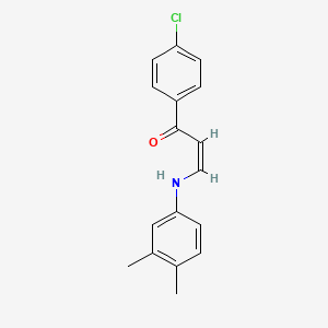 (1Z,3E)-1-(4-chlorophenyl)-3-[(3,4-dimethylphenyl)imino]prop-1-en-1-ol