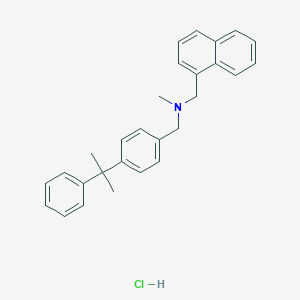 molecular formula C28H30ClN B115586 N-Methyl-N-((4-(1-methyl-1-phenylethyl)phenyl)methyl)-1-naphthalenemethanamine hydrochloride CAS No. 150231-96-2
