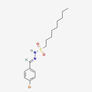 molecular formula C16H25BrN2O2S B11558608 N'-[(E)-(4-bromophenyl)methylidene]nonane-1-sulfonohydrazide 