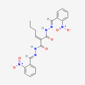 2-Butylidene-N'1,N'3-bis[(E)-(2-nitrophenyl)methylidene]propanedihydrazide