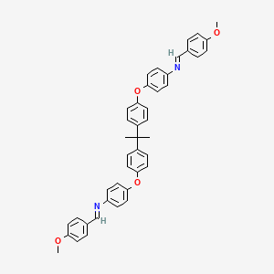 molecular formula C43H38N2O4 B11558651 4,4'-[propane-2,2-diylbis(benzene-4,1-diyloxy)]bis{N-[(Z)-(4-methoxyphenyl)methylidene]aniline} 