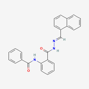 molecular formula C25H19N3O2 B11558732 N-(2-{[(2E)-2-(naphthalen-1-ylmethylidene)hydrazinyl]carbonyl}phenyl)benzamide 