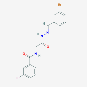 N-({N'-[(E)-(3-Bromophenyl)methylidene]hydrazinecarbonyl}methyl)-3-fluorobenzamide